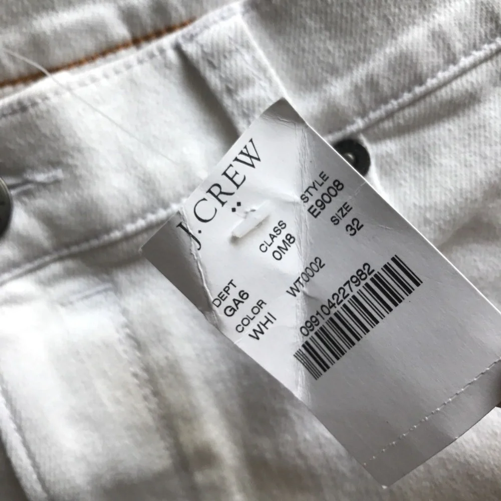 J. Crew Stretch Womens White Shorts Sz 32 NWT‎